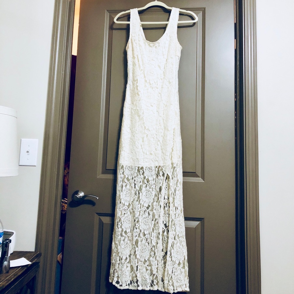 Super cute cream lace maxi dress